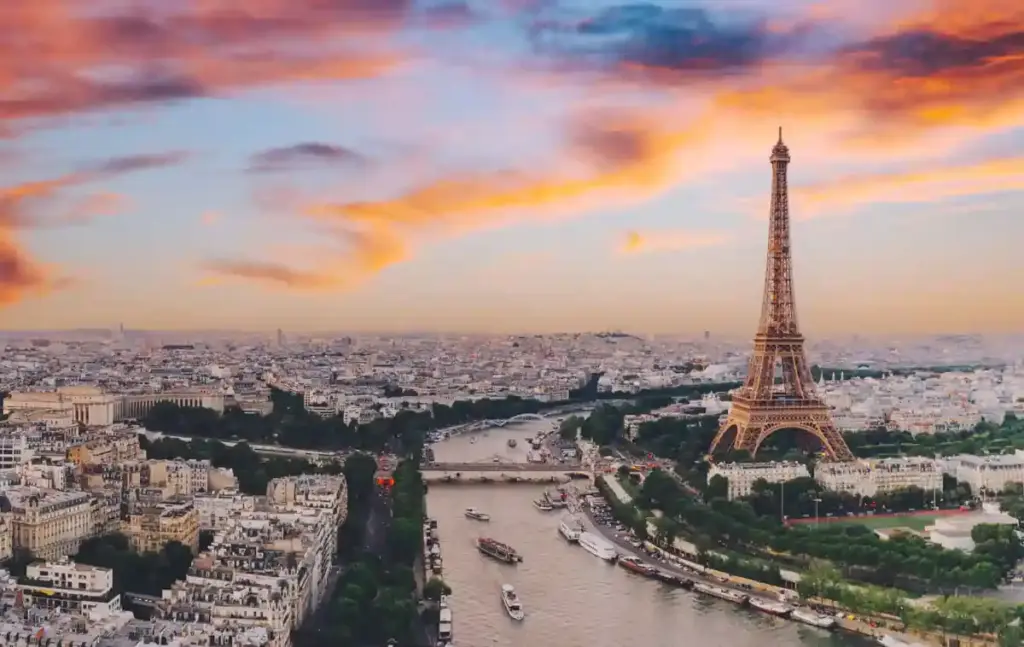 French event setting, Riviera coastline and Parisian heritage venues