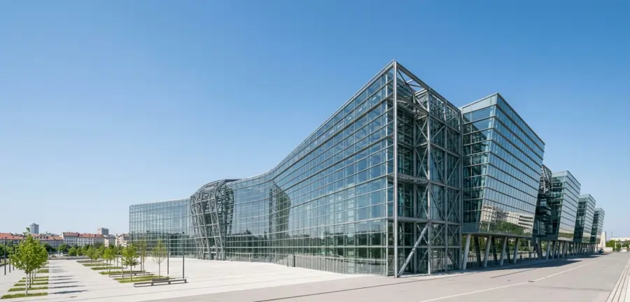 Exterior of a European convention center for MICE events