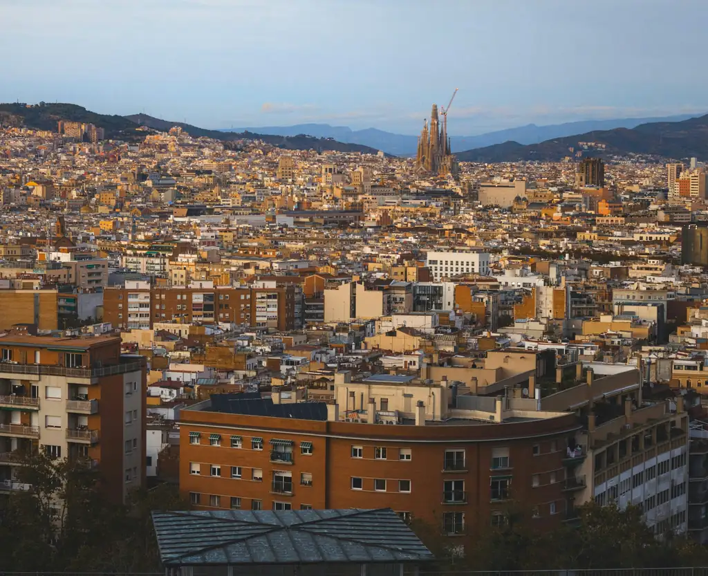 Barcelona skyline with Sagrada Família